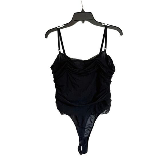 HOUSE OF CB PEARL MESH BODYSUIT BLACK - Picture 2 of 5